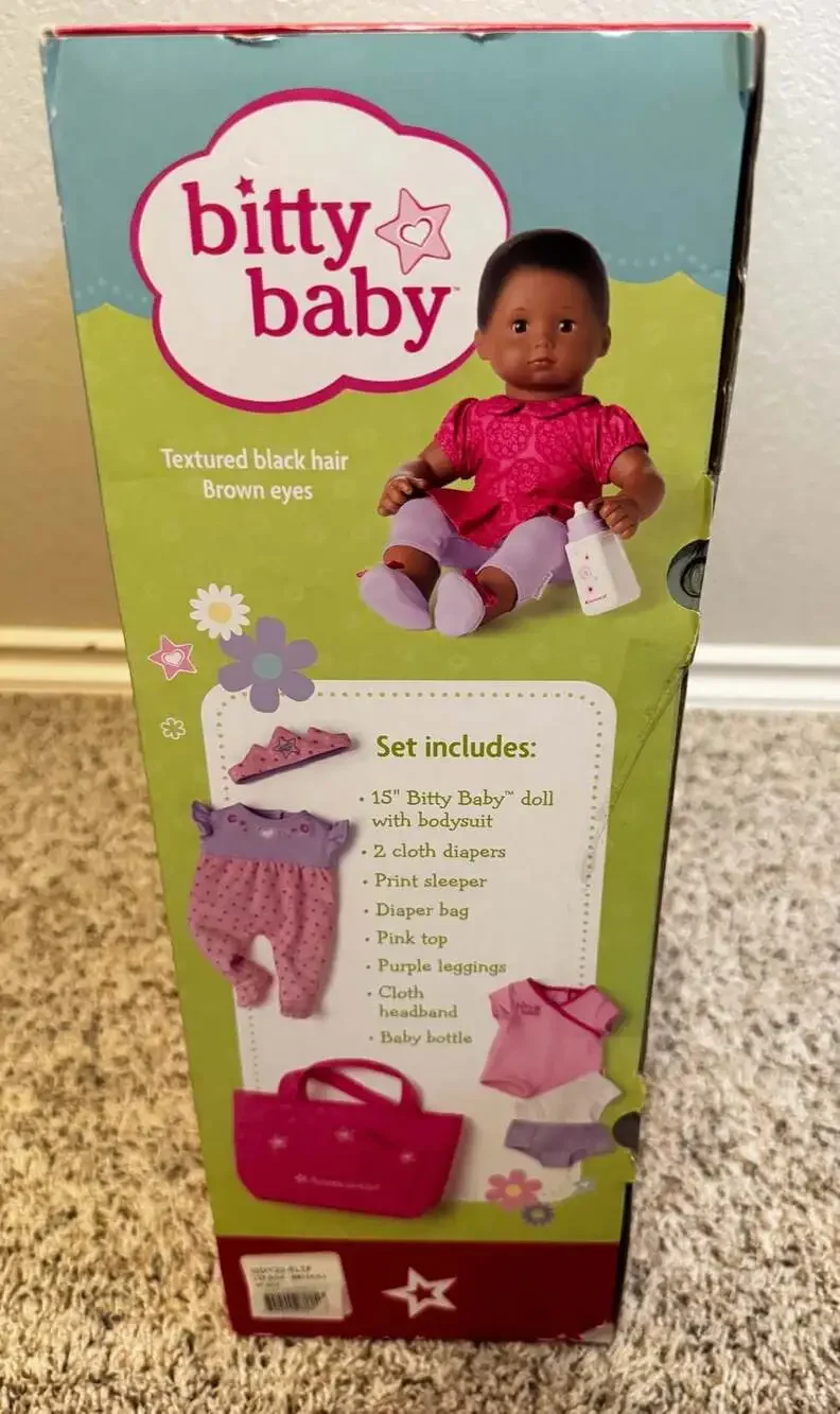 American Girl Bitty Baby Doll & Nurturing Set - Textured Black Hair, Brown Eyes